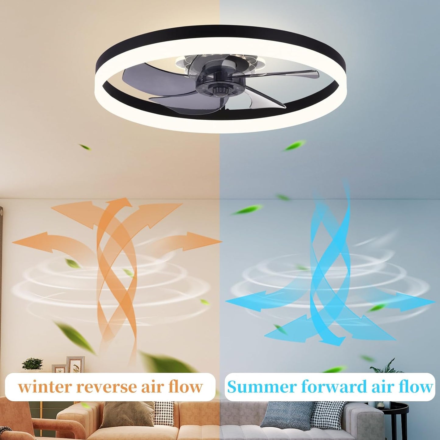 Acrylic Ceiling Fan with Light