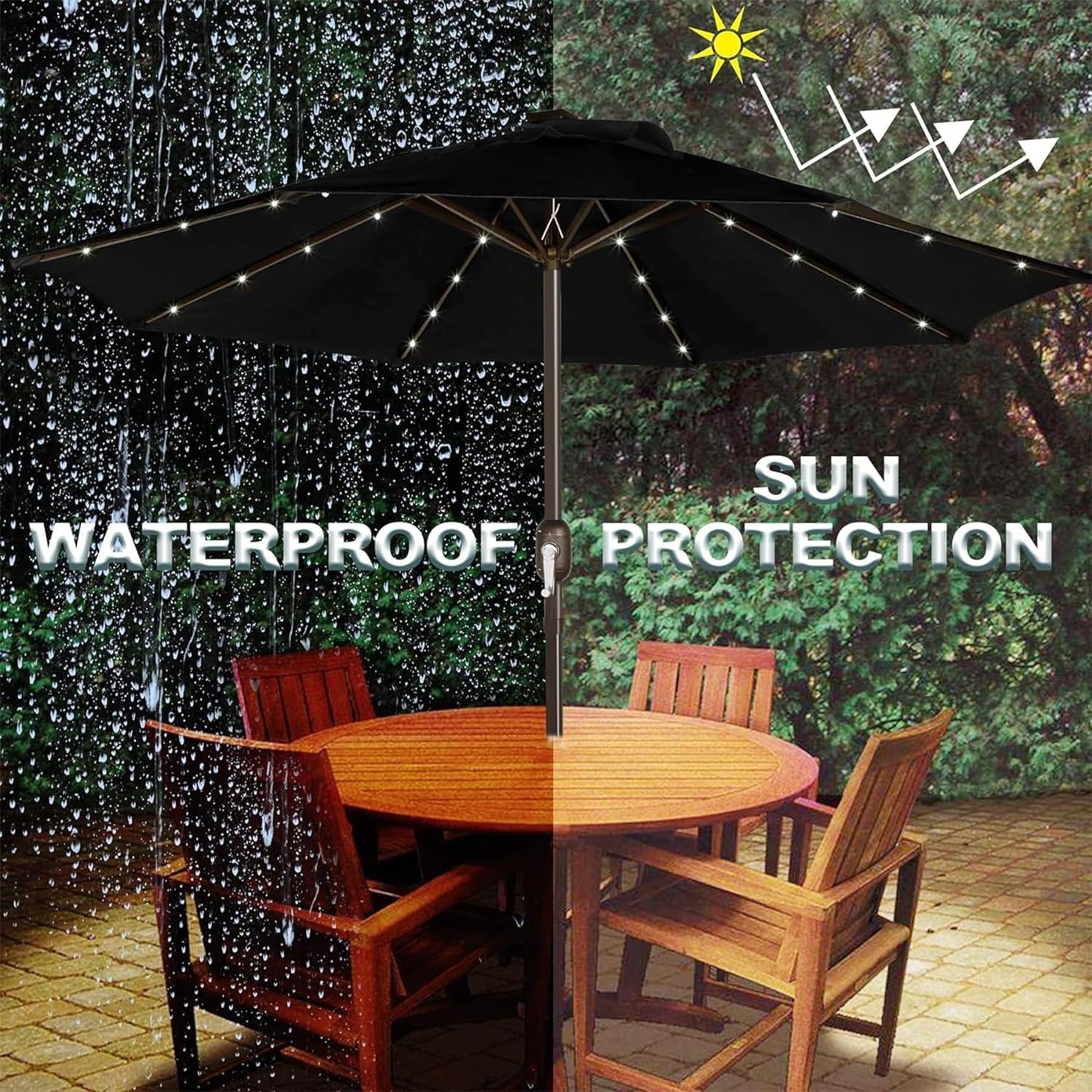 Solar Led Patio Umbrella